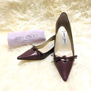 NEW Jimmy Choo Purple Leather Heels